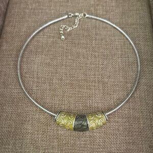Elegant Gold and Silver Necklace